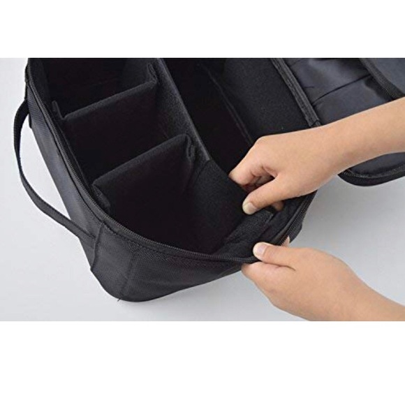 Makeup Bag W/ Brush Inserts & Adjustable Dividers - Picture 6 of 7